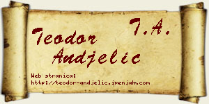 Teodor Anđelić vizit kartica